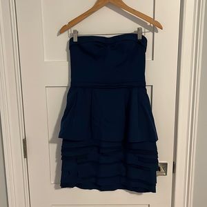 BCBG Royal Blue Sweetheart Layered Cocktail Dress - Size 6